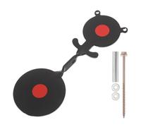 Veemoon Resetting Metal Bear Spinner Target for Outdoor Shooting Practice, Tree Screw-in Lawn Shooting Target with 2" 2.6" Spinning Plates, 1/8" Thick for Gun Range and Farm Training