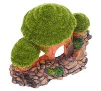 Veemoon Resin Aquarium Moss House Ornament for Fish Tank Landscaping Decoration, Odourless and Water Quality Safe, Green Moss Style Fish Tank Home Decor Suitable for Store and Home
