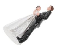 Veemoon Resin Bride and Groom Cake Topper Figurines for Wedding Cake Decoration Compact Tabletop Couple Figures Delicate Wedding Accessory and Party