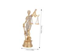 Veemoon Resin Lady Goddess of Justice Statue with Gold Glitter Base Greek Roman Mythology Sculpture for Lawyers Judges Office Decorations Symbol of Fairness and Equity