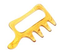 Veemoon Resin Massager Guasha Board Comfortable to Hold Smooth Surface Natural Resin Material Round Corners Beautiful Appearance Relaxation and Acupoint Therapy Wellness Tool for Skin Care