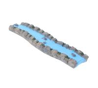 Veemoon Resin Miniature Garden Water Feature for Sand Table Durable Dollhouse Landscape Stream Therapeutic Micro Scenery Accessory for Emotional Relief and Mental