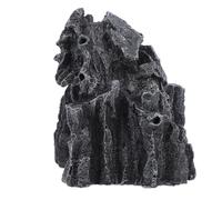 Veemoon Resin Reptile Hide Cave with Special Shape Design for Lizards and Small Pets, Black Decorative Shelter for Snake Tank, Natural Feel with Reduced Daylight, Simple Style Habitat