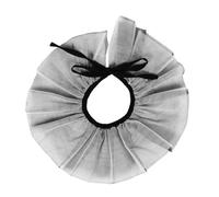Veemoon Retro Black and White Tulle Neck Collar Layered Mesh Ruffle Fake Collar Detachable Costume Accessory for Cosplay and Parties Fluffy Lightweight Versatile Design