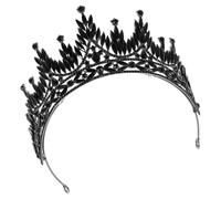 Veemoon Retro Crown Baroque Crown Wedding Rhinestone Tiara Vintage Bridal Headpiece Queen Hairpiece for Birthday Party Women Tiara