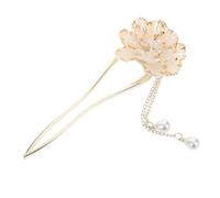 Veemoon Retro Hairpin Chinese Peony Flower Enamel Hair Stick Elegant Metal Hair Chopsticks Women Hanfu Wedding Party Accessories for Bride Hen Do