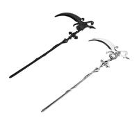 Veemoon Retro Hairpin for Halloween Vintage Witch Hair Fork Clips Cosplay Bun Accessories for Women Festival Hair Styling Pin Metal Hairpin for Thick Chignon Updo