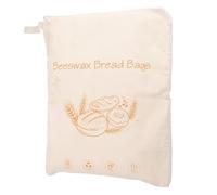 Veemoon Reusable Beeswax Bread Bag Lined 42.5x33.3cm White Zipper Seal