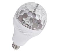 Veemoon RGB Rotating Disco Light Bulb E27 LED Party Bulb with 6-Color Sound Activated Strobe Lamp for Dance Parties Home Ktv Stage Decoration