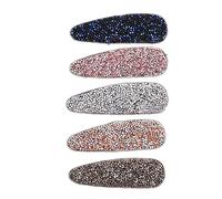Veemoon Rhinestone Hair Clips Hairpins for Women 5Pcs 7.5X2.5Cm Lightweight Delicate Stylish Accessories for Formal and Informal Occasions