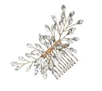 Veemoon Rhinestone Hair Comb Wedding Accessory Decorative Hair Clip for Women Fine Rhinestones for Bridal Bridesmaid Prom Parties