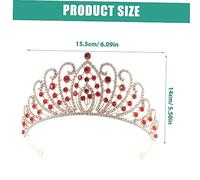 Veemoon Rhinestone Wedding Crown for Women Lightweight Bridal Tiara with Strong Structure Delicate Baroque Design for Party Prom Stage Performance and Christmas Celebration Accessories