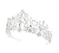 Veemoon Rhinestone Wedding Crown Headband Chic Bridal Tiara for Women Party Festival Hair Accessory Elegant Silver Sparkling Pageant Headdress