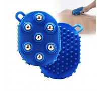 Veemoon Roller Ball Lymphatic Glove Massager, Manual Lymphatic Drainage Massage Tool Physio Hand Roller Body Massager Fascia Muscle Release - 360° Rotatable Mteal Ball - Portable Massage Full Body