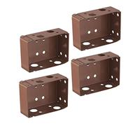 Veemoon Roller Blind Mount Bracket and Curtain Installation Bracket Support, Brown Side Mount Roller Blind Fittings for Office and Household, 4pcs Set for Top Rail Installation