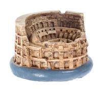 Veemoon Roman Colosseum Fish Tank Ornament Resin Sculpture Miniature Roman Architecture Statue for Aquarium Decor Handmade Detailed Ancient Amphitheatre Figurine for Micro Landscaping and