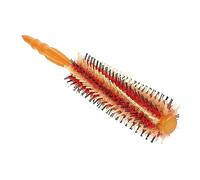Veemoon Round Curling Hair Styling Comb with Wooden Handle Detangling Brush for All Hair Types for Home Salon Use Enhances Scalp Circulation
