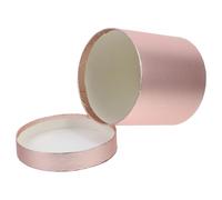 Veemoon Round Mini Bouquet Present Box Rose Gold Flower Packing Container Floral Arrangement Holder Handheld Packaging for Fresh Flowers