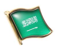 Veemoon Saudi Arabia Flag Brooch Lapel Pin with Iron and Epoxy Material, Firm on Clothes Green Country Flag Pin for Men, Suitable for National Day and Formal Wear