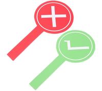 Veemoon School Voting Board 2Pcs Handheld Answer Paddle Green Red with Comfortable Grip for Classroom Activities and Judging