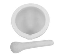 Veemoon Seasoning And Pestle for Lab Ceramic Pestle Ceramic Medicine Crusher Medicine Grinder Household Spices Pills Grinding Bowl Mini Grinding Bowl Garlic Crush Pot Beige