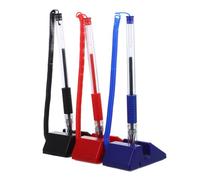 Veemoon Security Gel Ink Pen with Holder and Chain 3pcs Desktop Counter Pens for Reception Desks Banks and Offices in Black Blue and Red