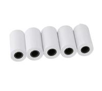 Veemoon Self-Adhesive Thermal Label Paper Rolls Multi-Purpose Sticky Paper White 5pcs 57x30mm for Office Documents and File Folder Labels for Inventory Control and Organising