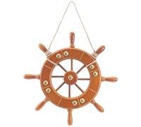 Veemoon Ship Rudder Ornament Pendant Ship Wheel Ornament Model Railway Stones Nautical Sailboat Ornament Small Wood Ship Wheel Beach Decor Ships Steering Wheel Model Wooden present Pirate