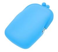 Veemoon Silicone Coin Purse for Women Small Change Pouch Mini Wallet Cash Storage Pouch Short Business Card Holder Blue