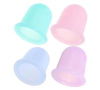 Veemoon Silicone Cupping Cups Random Color for Personal Sports Needs and Home Use 4pcs for Muscle Massage with Easy Twist Design and Portable Lightweight Material