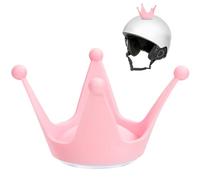 Veemoon Silicone Helmet Crown Suction Cup, DIY Helmet Decoration Hard Hat Decorative Accessories for Ski Motor Motorcycle Bike 3D Sucker Sticker (Pink)