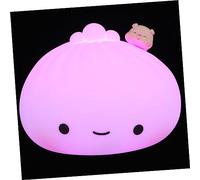 Veemoon Silicone Nursery Lamp 1set Night Light Tabletop Decor Mushroom Light Portable Besides Lamps Dumplings Tap Nightlight Small Night Lamp White Baby Silica Gel Desktop Charging Light