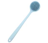 Veemoon Silicone Shower Brush with Long Handle Dual Sided Back Washer for Gentle Exfoliation and Easy Cleaning The Bathroom Durable and Easy to Rinse for Reaching Hard Areas