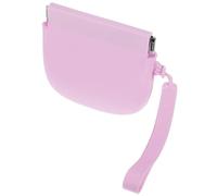 Veemoon Silicone Small Purse for Women, Portable Self-Closing Coin Pouch with Snap Closure, Soft Touch Light Purple Mini Storage Bag for Travel and Everyday Use