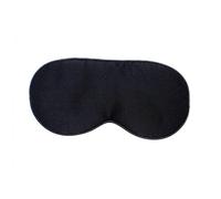 Veemoon Silk Sleeping Eye Mask with Adjustable Strap Lightweight Breathable Contoured Eyeshade for Total Darkness Stress Relief Travel Nap Black