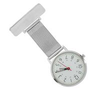 Veemoon Silver Nurse Fob Watch for Professionals with Strong Sturdy Metal Stainless Steel Casing, Convenient to Carry, Minimalist Fashionable Design Suitable for Hospitals and Settings