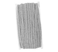 Veemoon Silver Wavy Lace Trim Decorative Sewing DIY Supplies for Stage Costumes Garment Embellishment Handmade Doll Clothes Elegant Border for Dresses Curtains and Home Decor