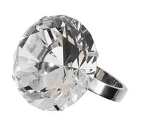 Veemoon Simulated Wedding Ring Prop for Romantic Proposals Home Party Decoration Wedding Supplies with Vivid Crystal Design