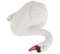 Veemoon Simulation Floating Swan Statue for Outdoor Pond Garden Decor, Lifelike White Swan Figurine for Yard Water Features, 1pcs Patio Sculpture for Home and Park