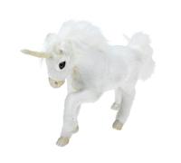 Veemoon Simulation Unicorn Plush Animal Model Figure Soft Plush Unicorn for Christmas Tree Decoration and Holiday Cute Figurine for Bedroom Decor