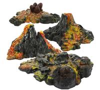 Veemoon Simulation Volcano Model, Plastic Volcanic Eruption Ornament Lava Effect, Educational Volcano Science Kit for Aquarium and Sand Table Display