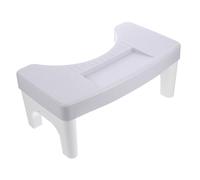Veemoon Slip Bathroom Toilet Stool PP Squatting Footstool for Adults Step Stool for Pooping Comfort Wear Resistant Bathroom Accessory Grey Surface with White Legs