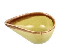 Veemoon Small Ceramic Dish and Aroma Essential Oil Bowl Green Crackle Glaze Ceramic Salon Mixing Plate for Facial Mask and Aromatherapy Use