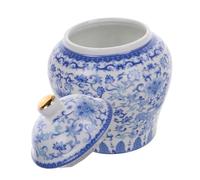 Veemoon Small Ceramic Tea Jar with Lid Airtight Loose Tea Canister Vintage Chinese Style Decorative Storage Jar for Home Kitchen Ceramic Material with Vibrant Floral Design Food Freshness