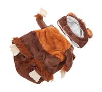 Veemoon Small Dog Monkey Costume M, Pet Funny Standing Outfit with Headgear, Soft Pet Clothes for Small Dogs Role Play and Dress