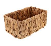 Veemoon Small Handwoven Seagrass Storage Basket 19x11x7cm Wicker Organizer Bin for Bathroom, Kitchen, and Desktop Toiletries Or Storage