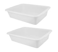 Veemoon Small Plastic Laboratory Tray 24x17x6.5cm Acid-Resistant Chemical Reagent Storage Tray for School Experiments and Medical Use