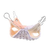 Veemoon Small White Orange Arctic Fleece Four Seasons Pet Hammock for Hamster Guinea Pig Squirrel Comfortable Double-Layer Sleeping Bed Resting Nest