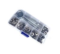 Veemoon Snap Button Fastener Kit Storage Box 83 Pcs Stainless Steel Spring Buckle Set with Installation Tool Set, Fasteners Clasp Button for Sewing Craft