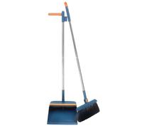 Veemoon Soft Bristle Broom and Dustpan Set with Hair-Removing Comb Capacity Cleaning Tool for Home Bathroom Easy Debris and Dust Sweep Random Style Kit